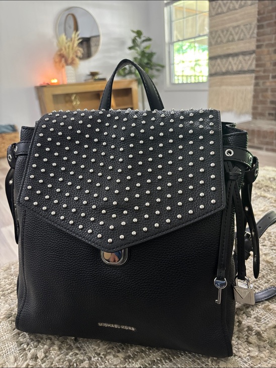 bristol small leather backpack michael kors Michael Kors Bristol Medium Studded Leather Black Backpack